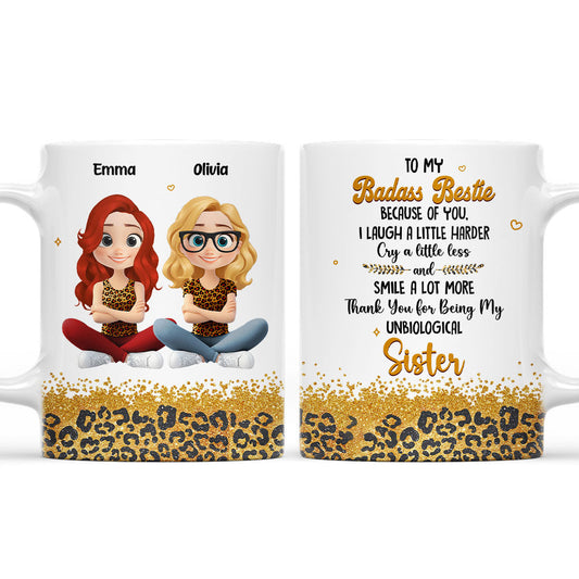 I Laugh A Little Harder Because Of You - Personalized Custom Mug