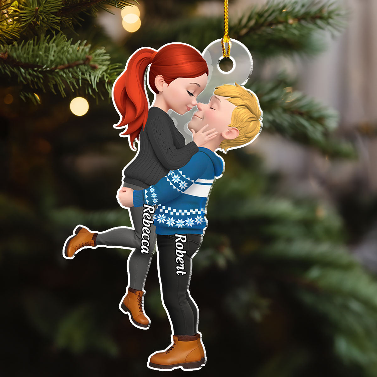 Christmas With My Dear - Personalized Custom Acrylic Ornament