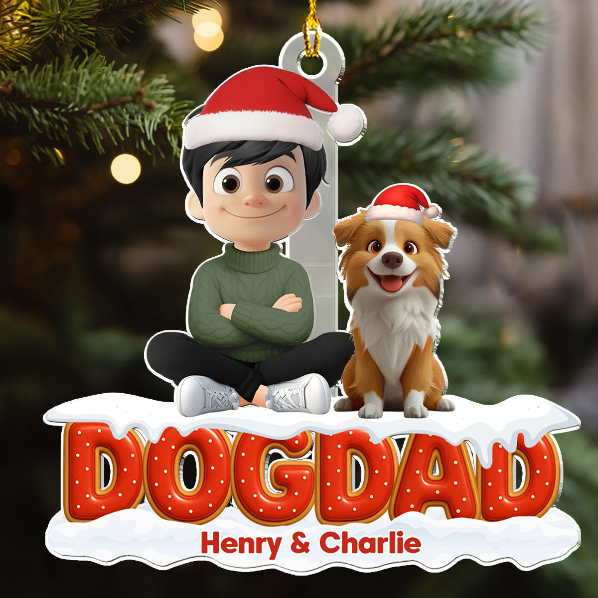 Our Unbroken Bond - Personalized Custom 3D Effect Acrylic Ornament