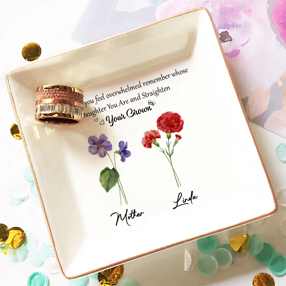 You Are My Daughter - Personalized Custom Jewelry Dish