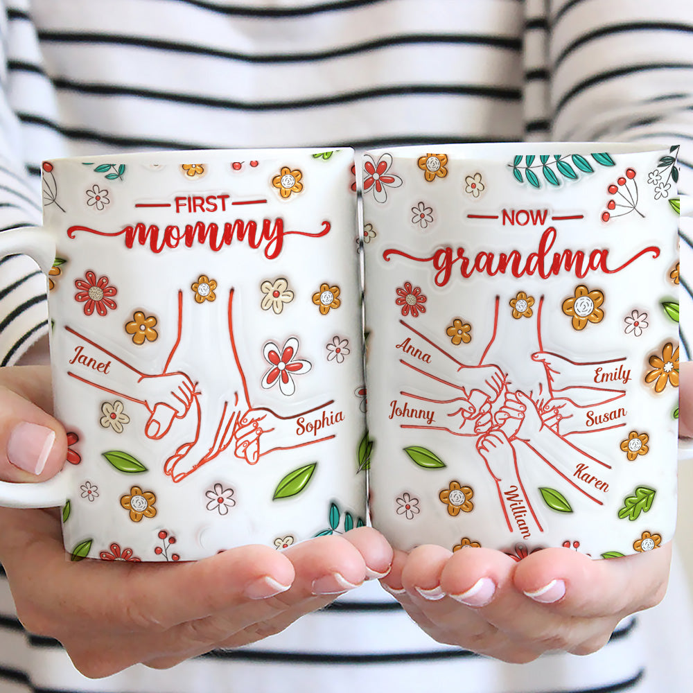 From Mom To Grandma - Personalized Custom 3D Inflated Effect Mug