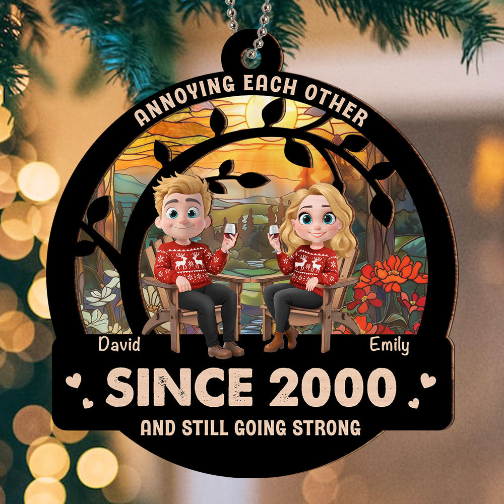 Love Still Going Strong - Personalized Custom Suncatcher Ornament