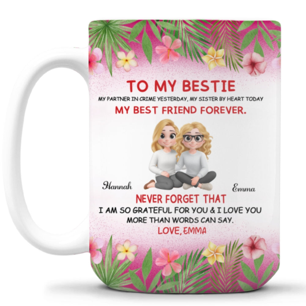 My Partner In Crime Yesterday - Personalized Custom Coffee Mug