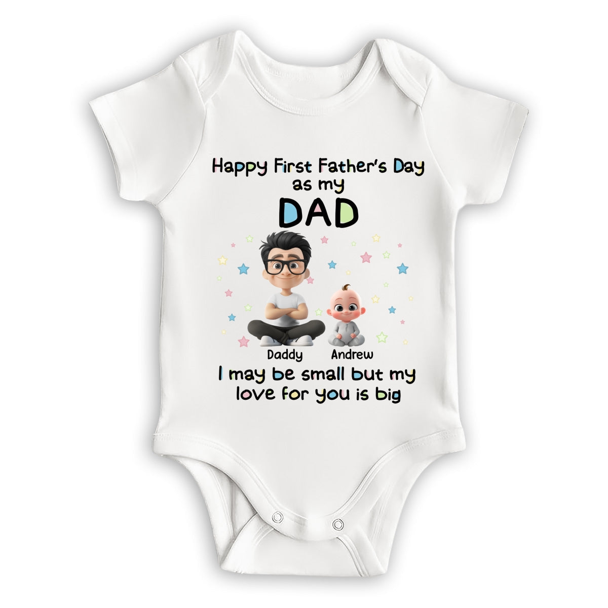 Our First Father Day - Personalized Custom Baby Onesie
