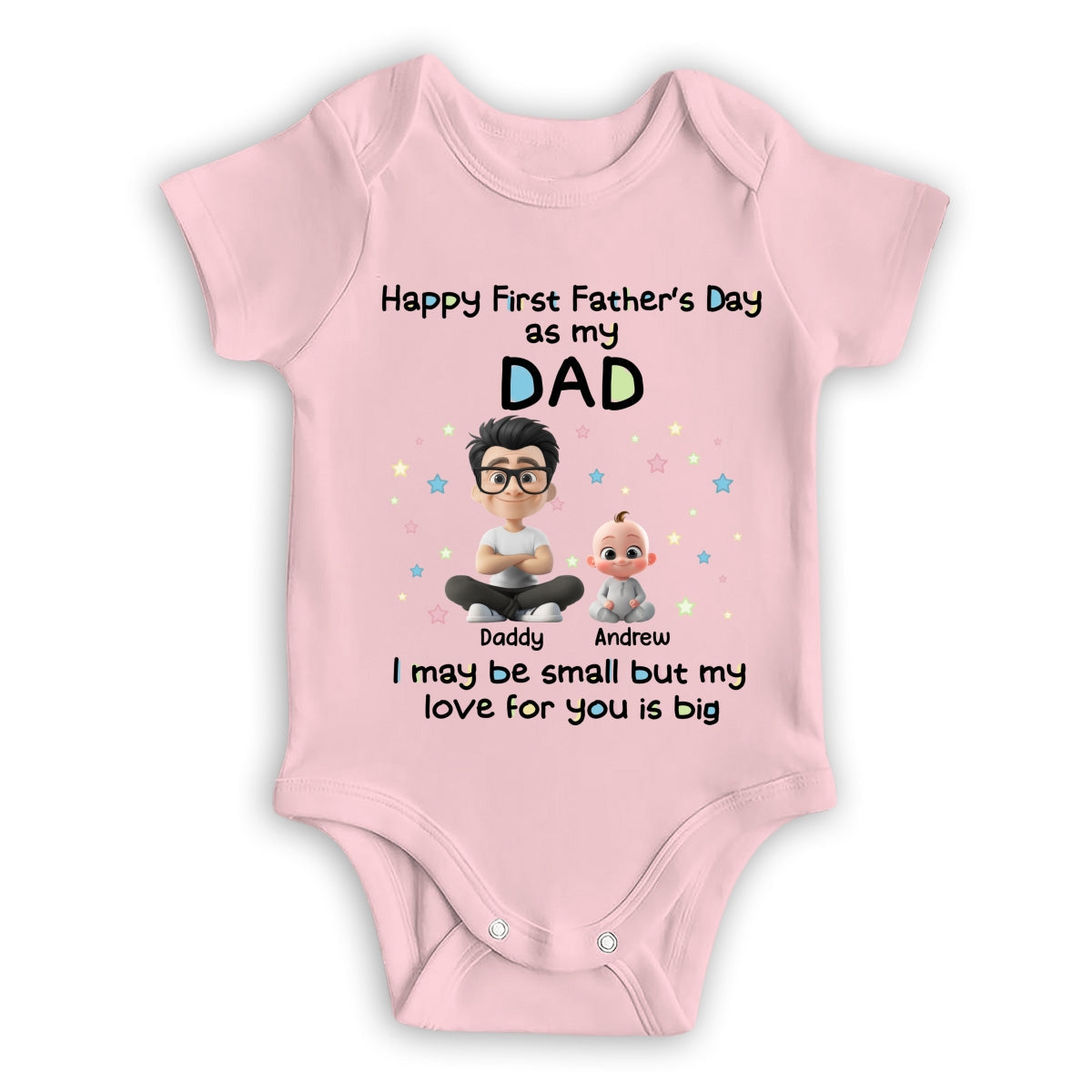 Our First Father Day - Personalized Custom Baby Onesie