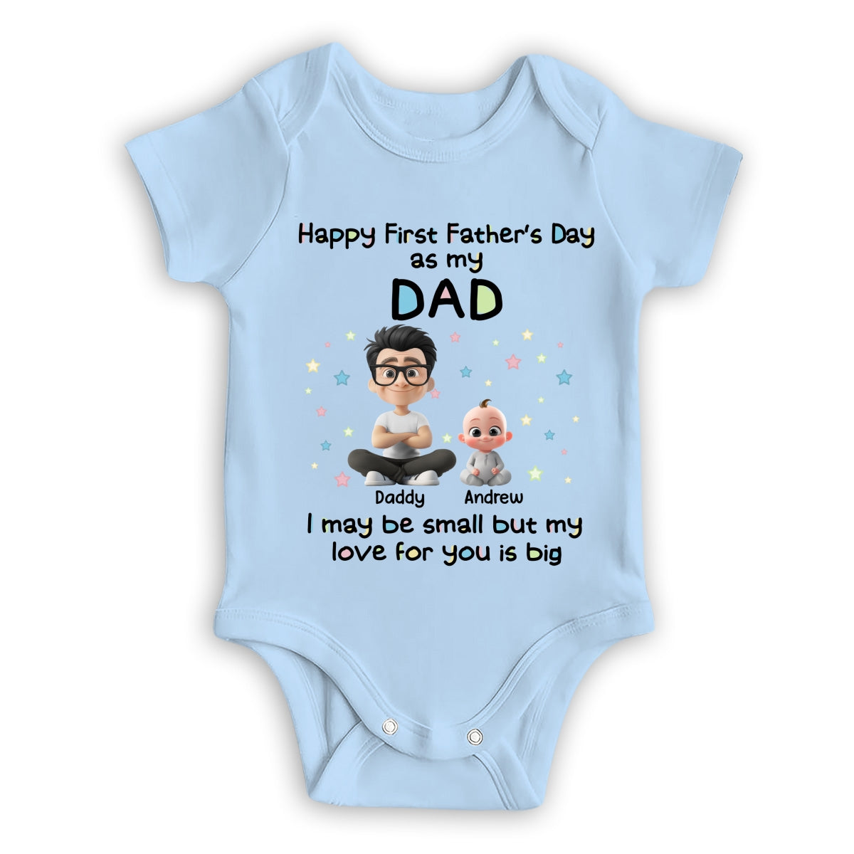 Our First Father Day - Personalized Custom Baby Onesie