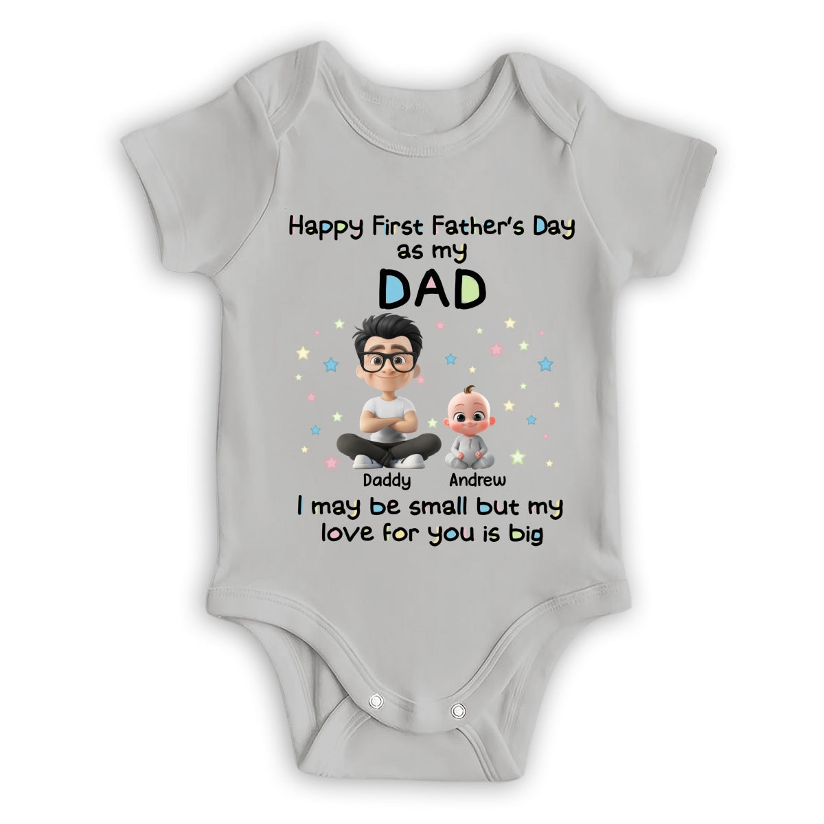 Our First Father Day - Personalized Custom Baby Onesie