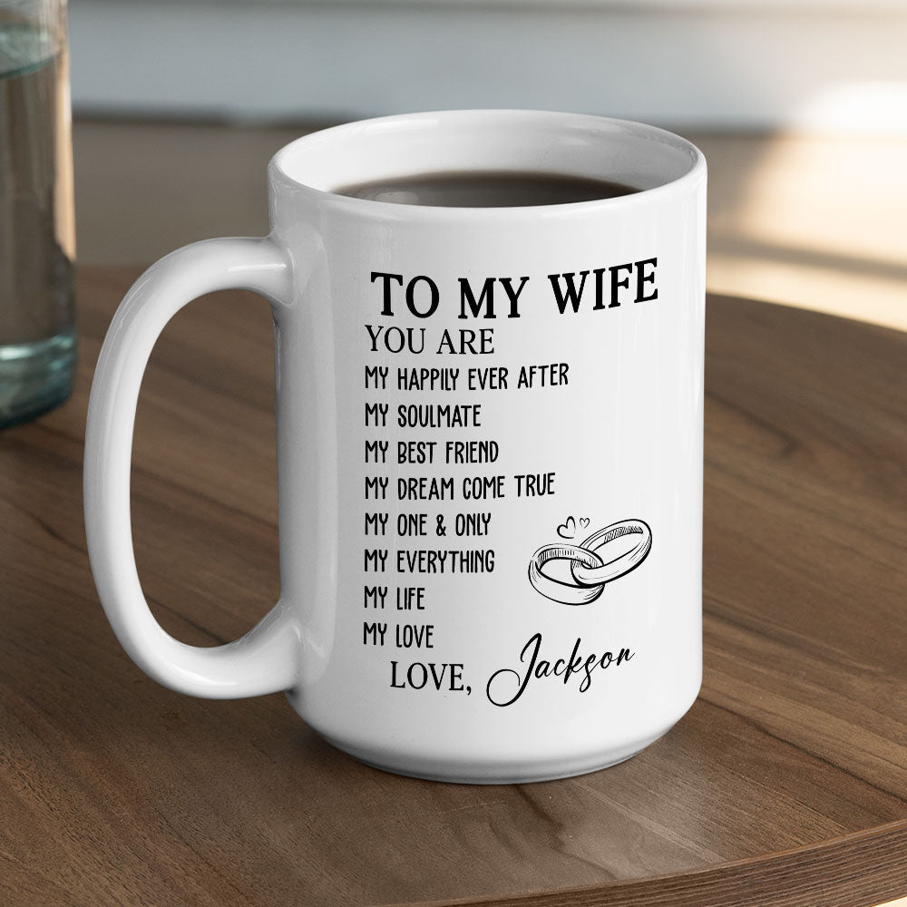 My Love My Life - Personalized Custom Coffee Mug