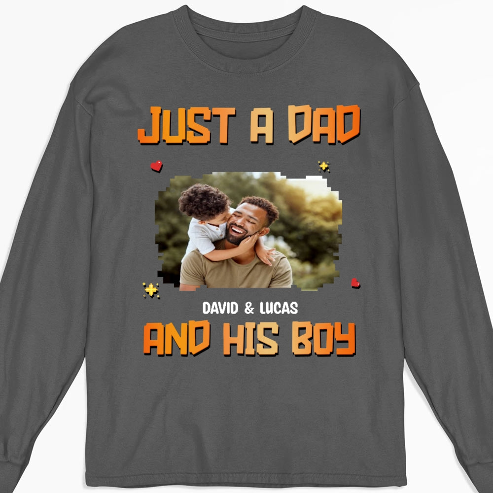 Just A Dad Photo - Personalized Custom Shirt