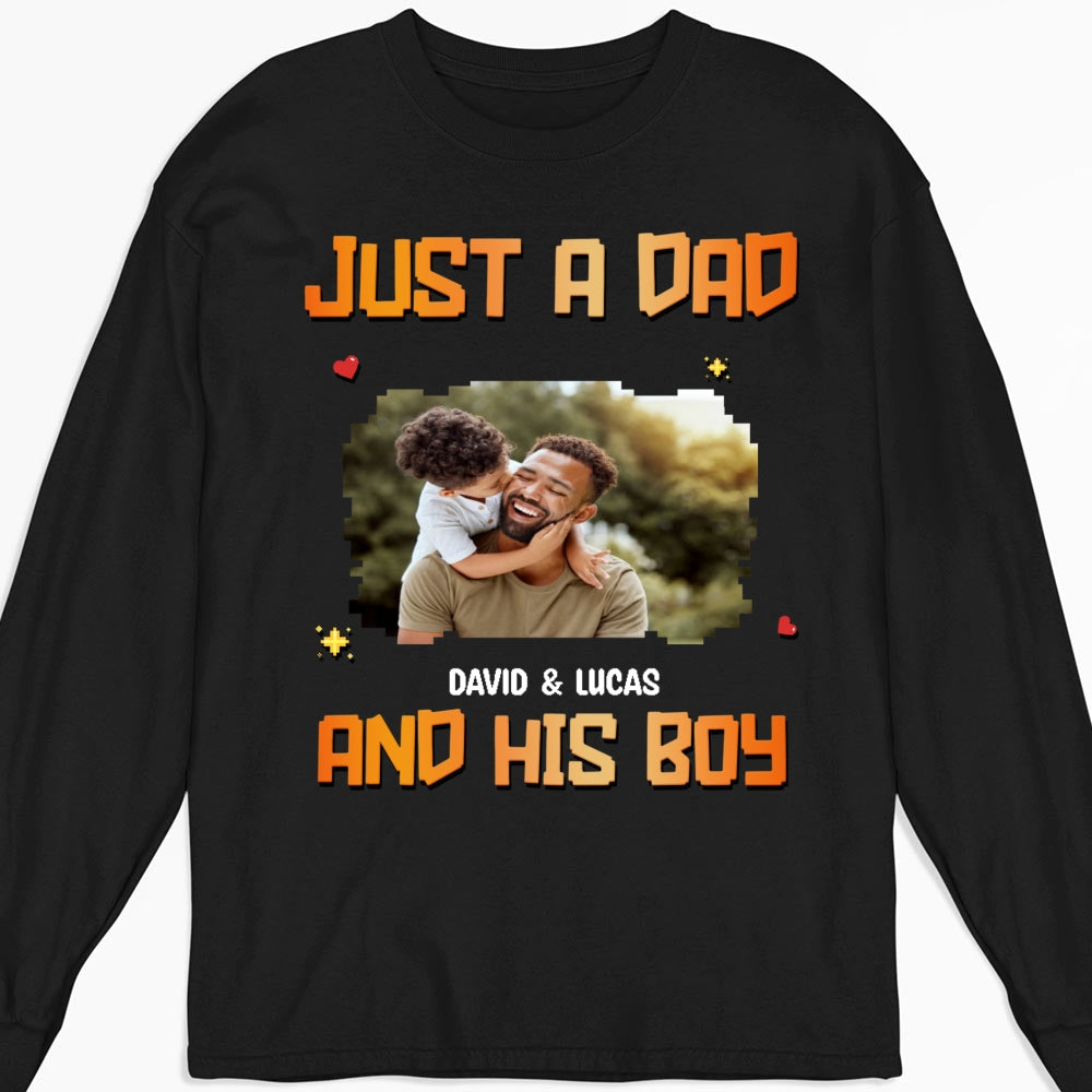 Just A Dad Photo - Personalized Custom Shirt