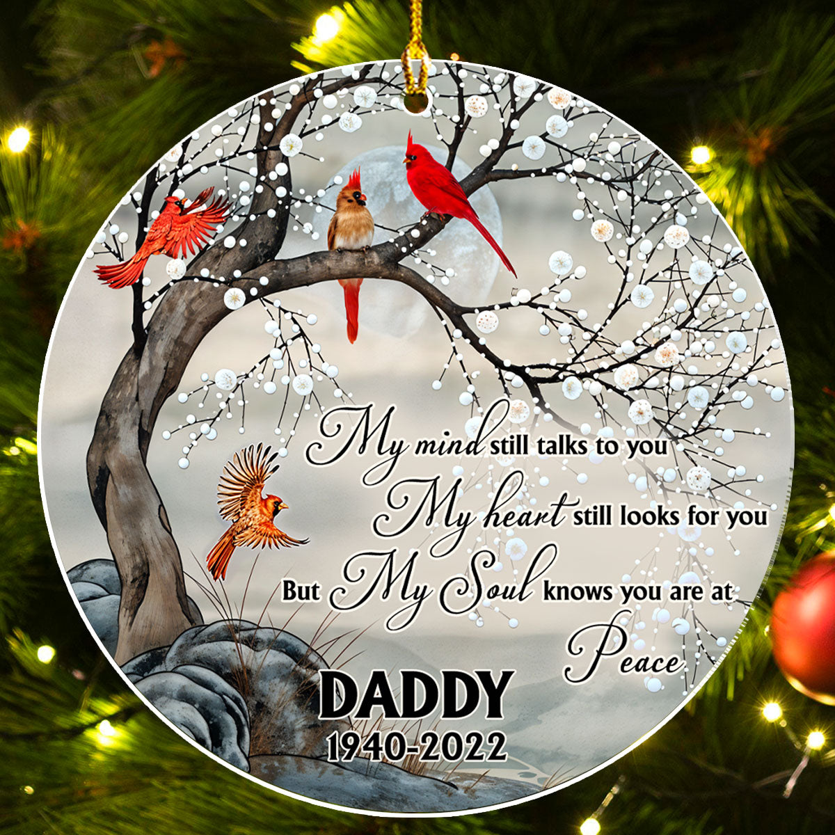 My Mind Still Talks to You - Personalized Custom Acrylic Ornament