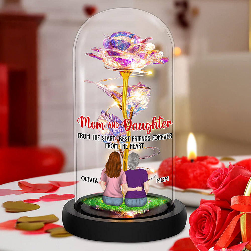 Mother And Daughters - Personalized Custom Sparkly Rose
