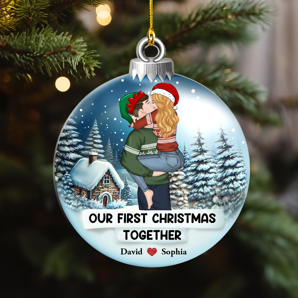 First Christmas Together - Personalized Custom Acrylic Ornament