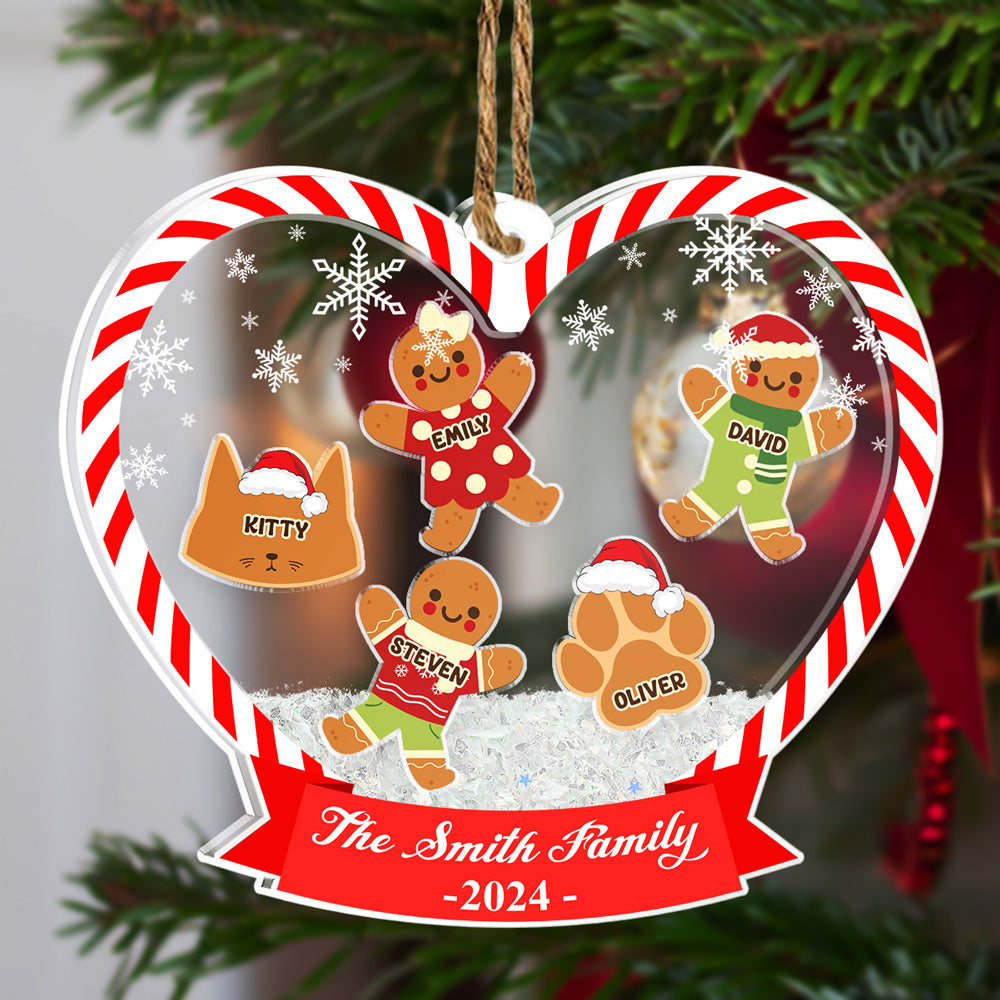 Cookie Family - Personalized Custom Acrylic Shaker Ornament