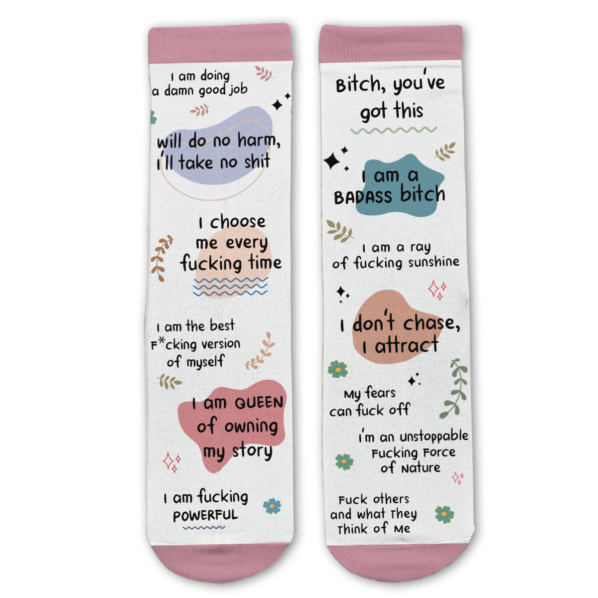 Funny Affirmations - Personalized Custom Crew Socks