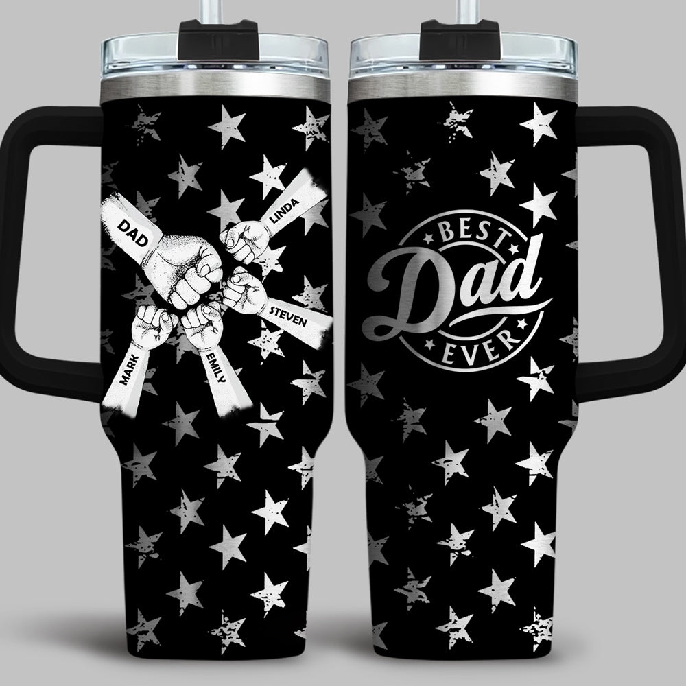Best Dad Ever - Personalized Custom Engraved 40oz Tumbler With Handle