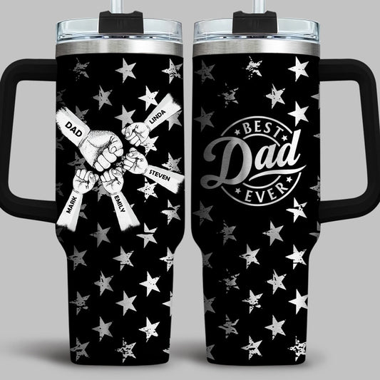 Best Dad Ever - Personalized Custom Engraved 40oz Tumbler With Handle