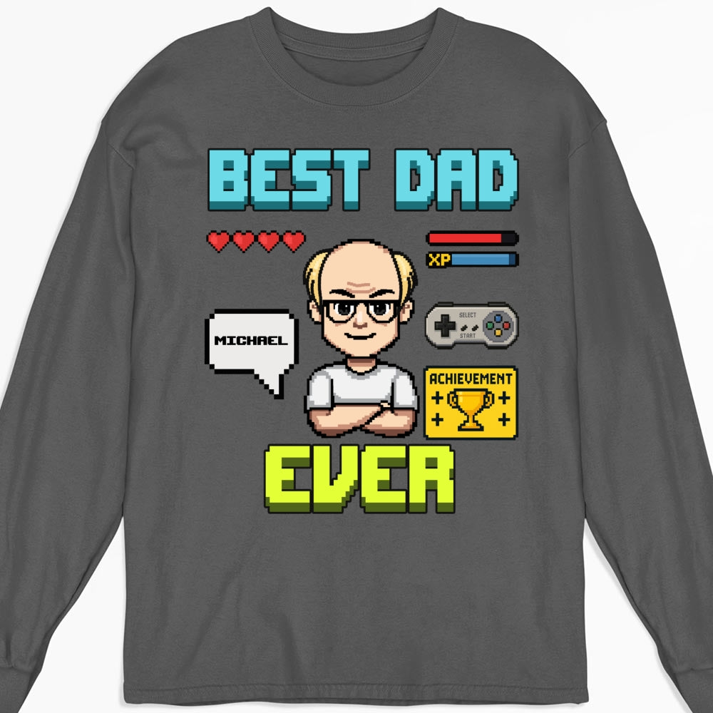 Gamer Dad Level Up - Personalized Custom Shirt
