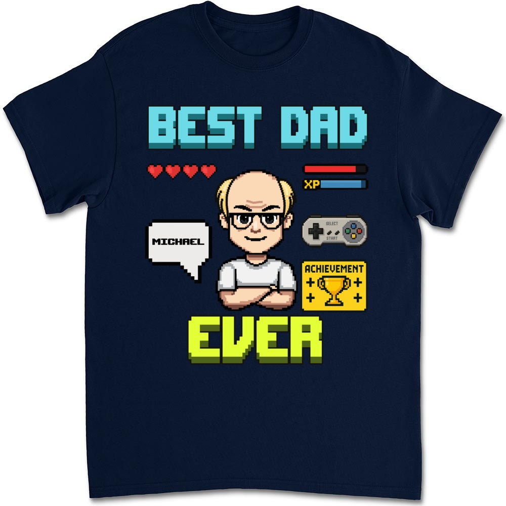 Gamer Dad Level Up - Personalized Custom Shirt