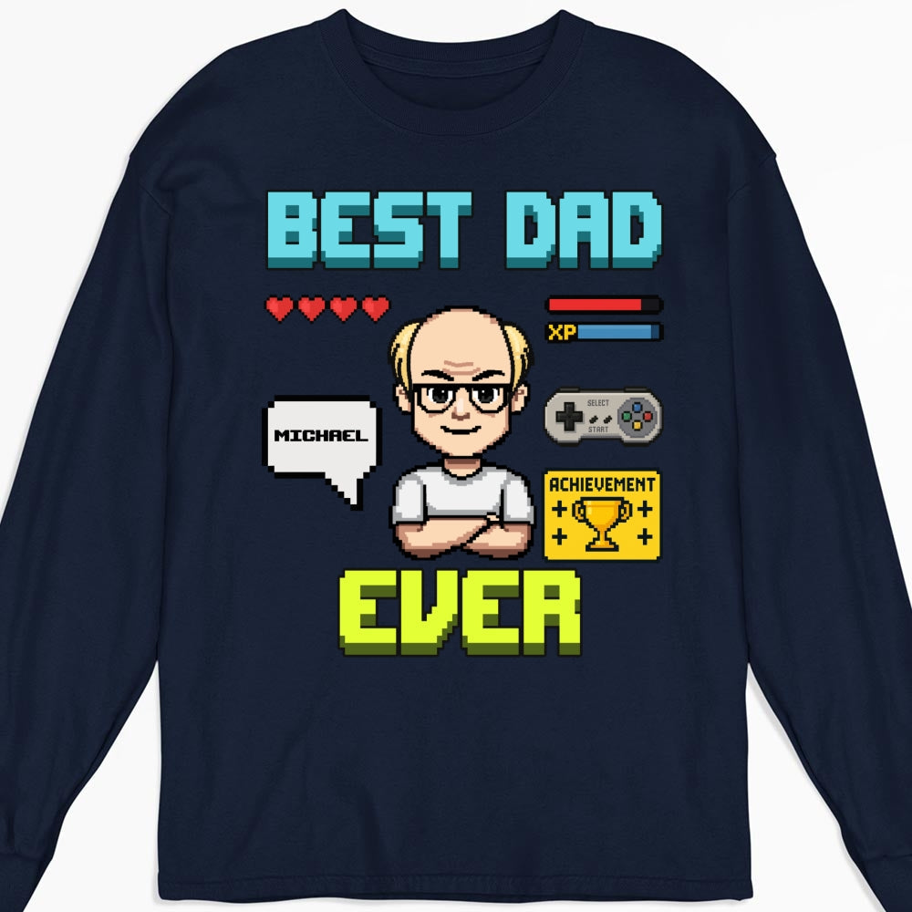 Gamer Dad Level Up - Personalized Custom Shirt