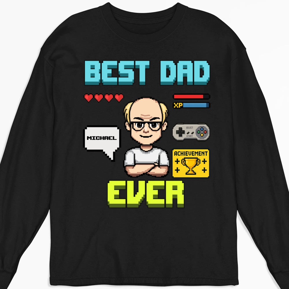 Gamer Dad Level Up - Personalized Custom Shirt