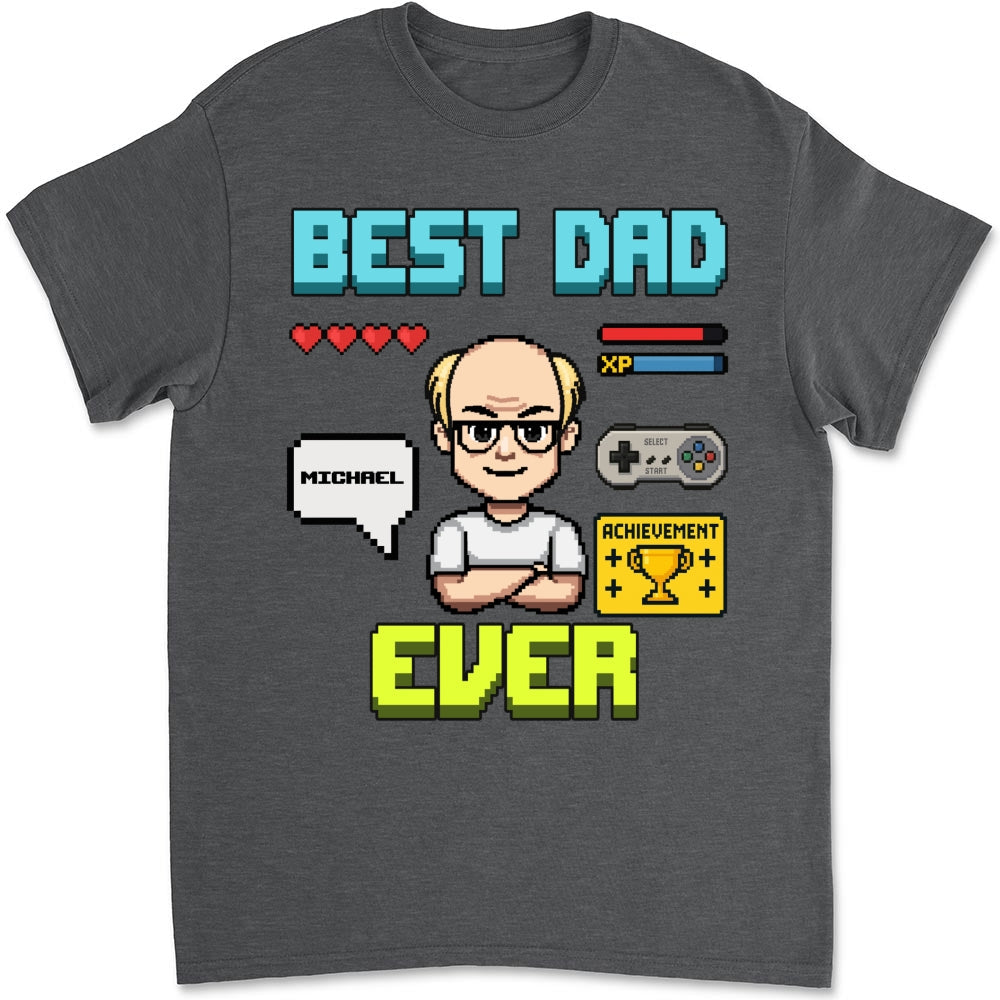 Gamer Dad Level Up - Personalized Custom Shirt