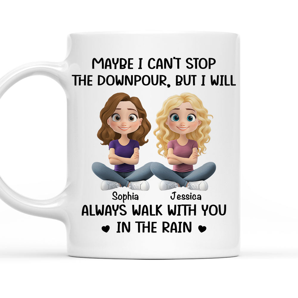 Walk With You In The Rain - Personalized Custom Coffee Mug