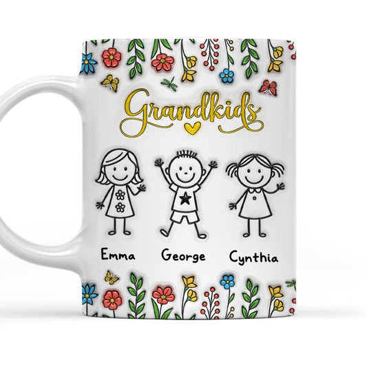 Grandkids Make Life Grand - Personalized Custom 3D Inflated Effect Mug