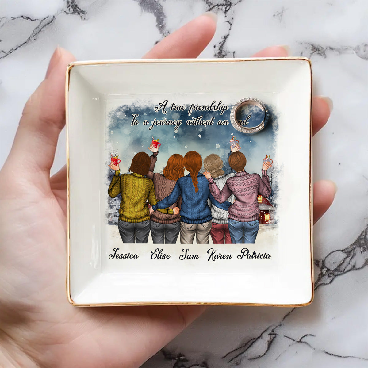 A Journey Without An End - Personalized Custom Jewelry Dish