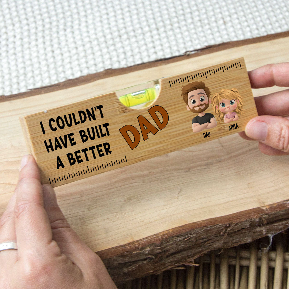 Could Not Have Built A Better Dad - Personalized Custom Wooden Spirit Level Bottle Opener