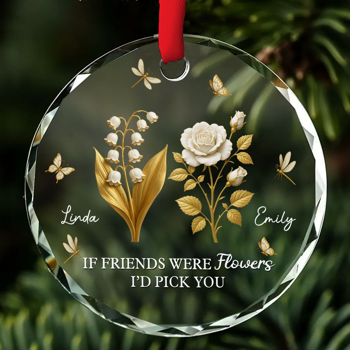 Pick You - Personalized Custom Glass Ornament