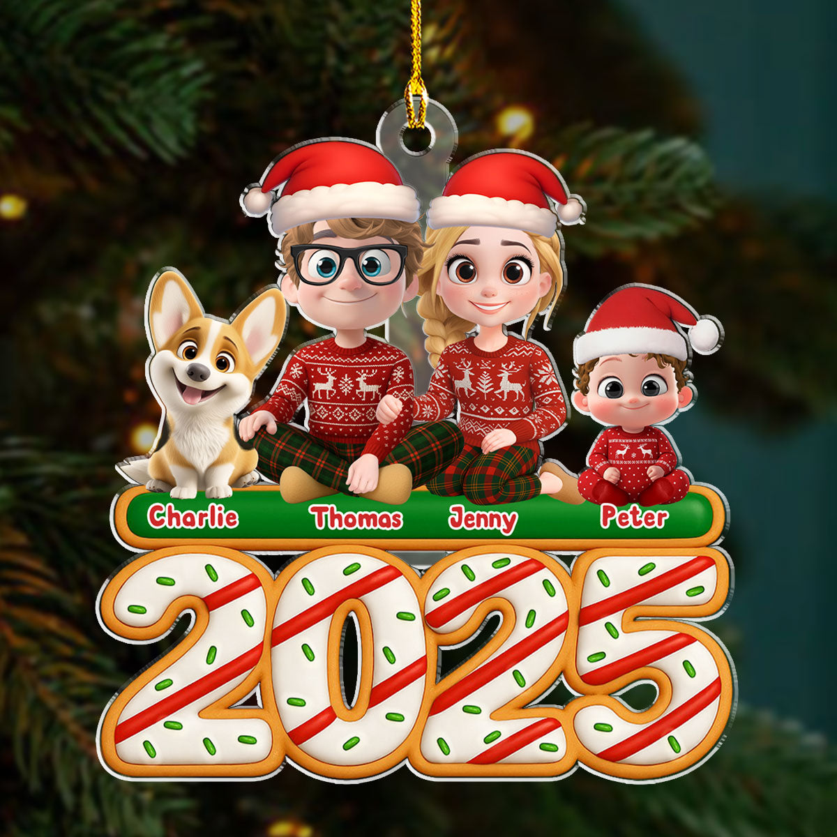 We And Our Kids Tree Cake - Personalized Custom Acrylic Ornament