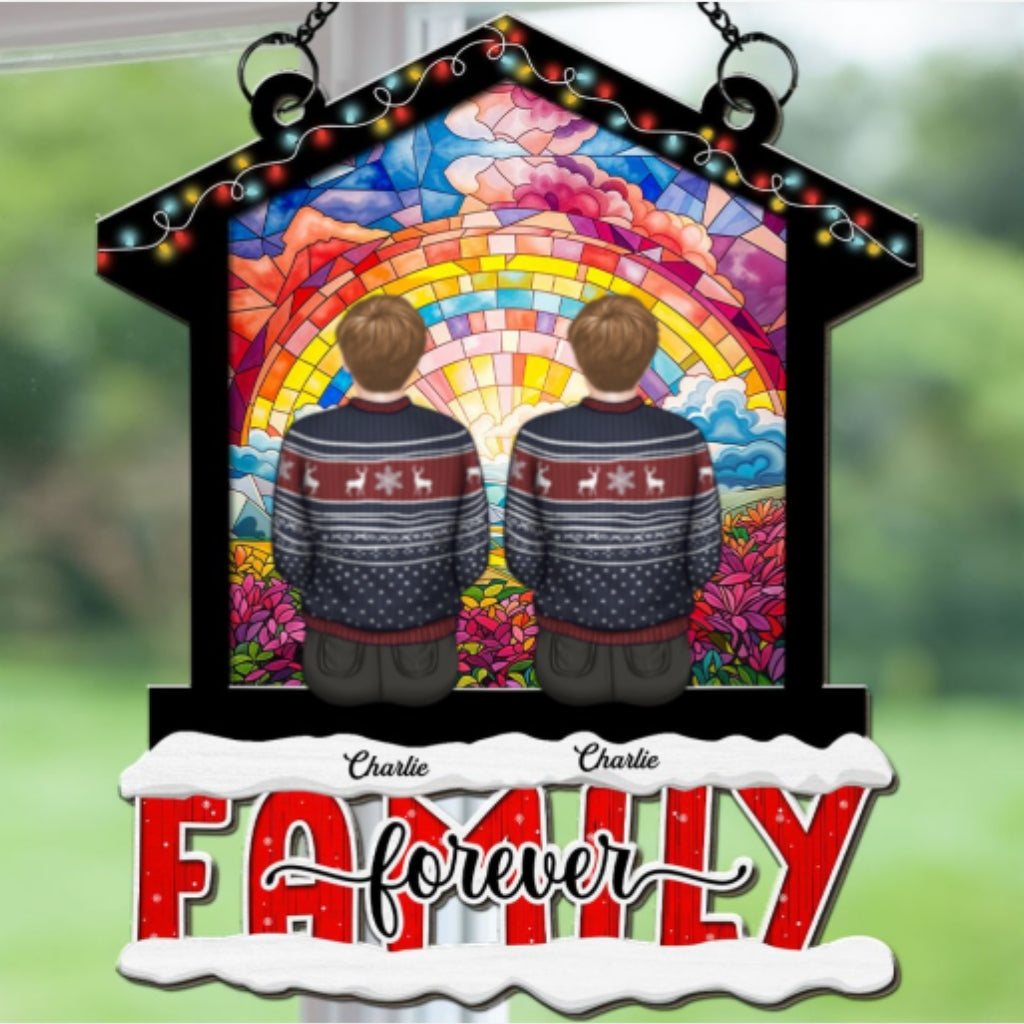 Our Hearts Are Forever One - Persinalized Custom Suncatcher