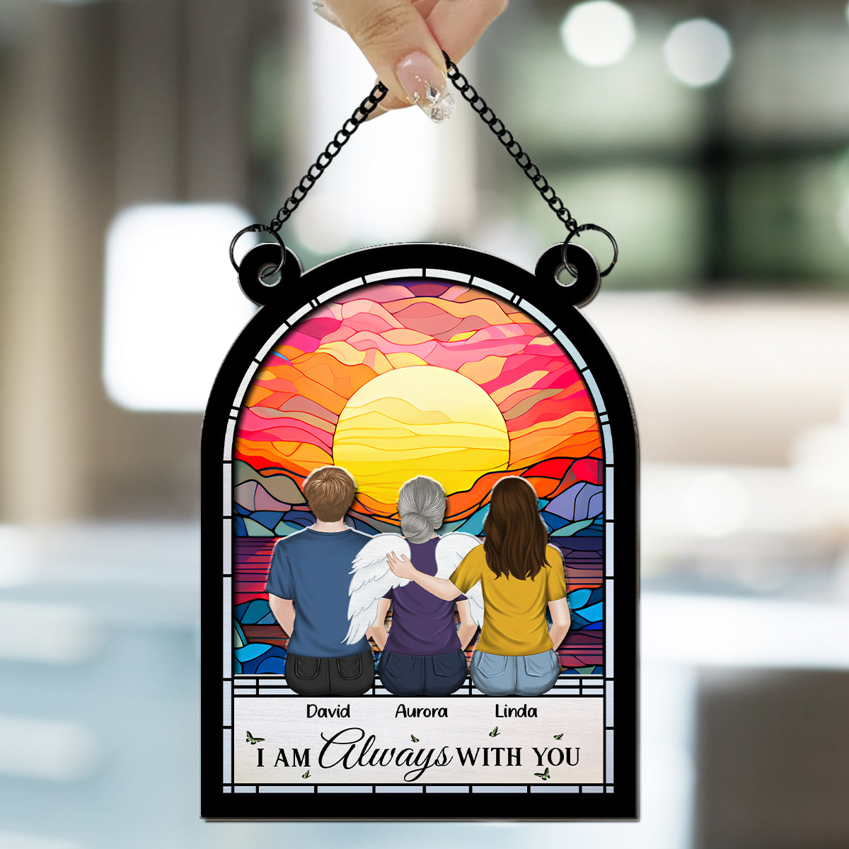 Forever In My Heart - Personalized Custom Suncatcher
