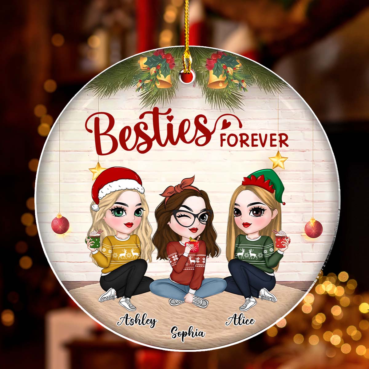 We Are Besties Forever And Always - Personalized Custom Acrylic Ornament