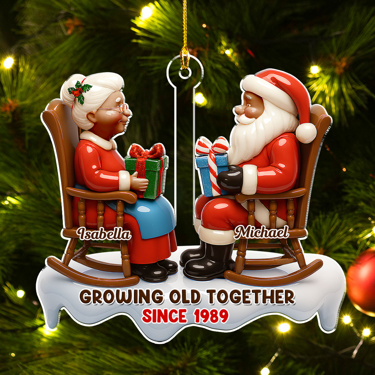 Love Nest In The Snow - Personalized Custom Acrylic Ornament