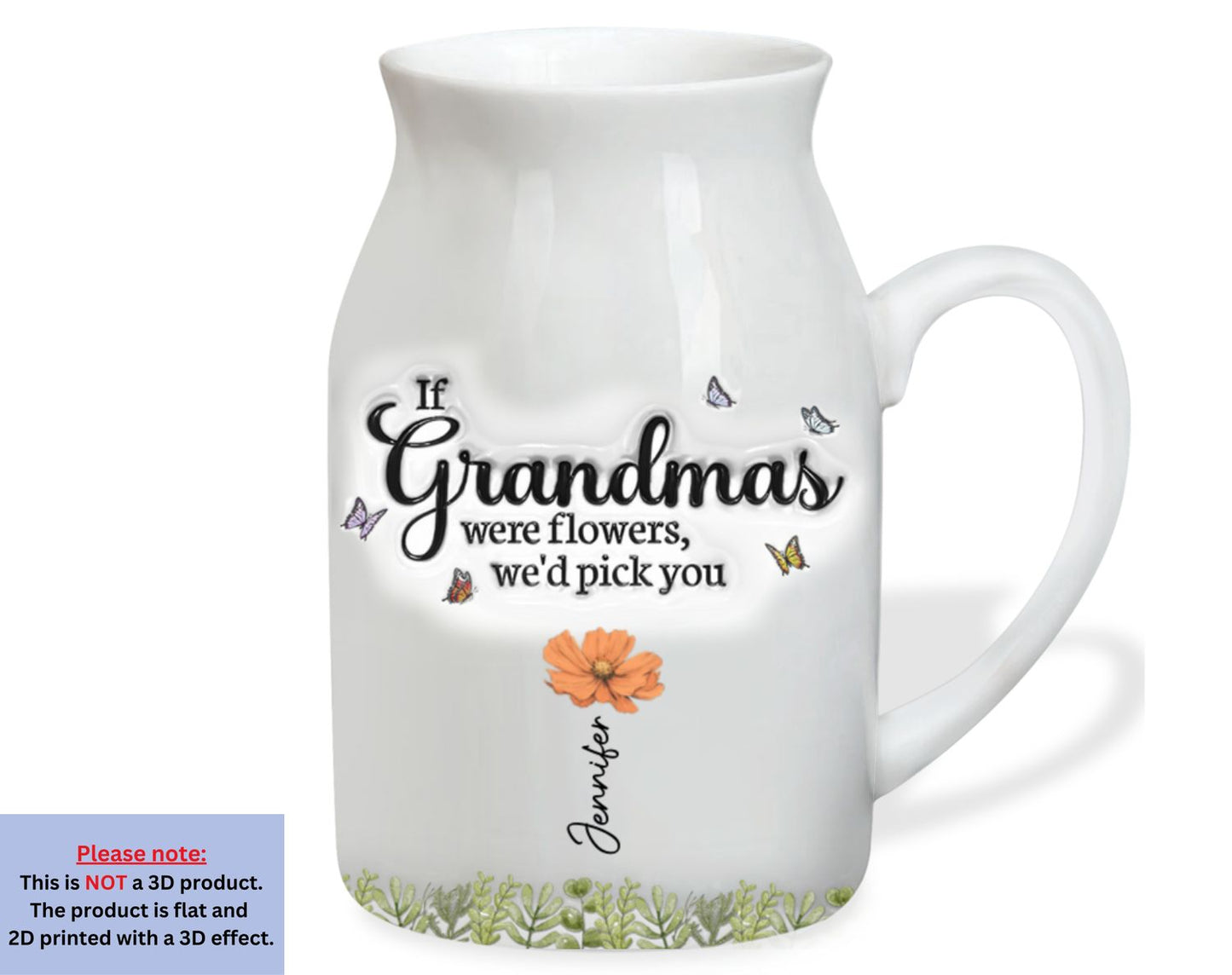 We Would Pick You - Personalized Custom 3D Inflated Effect Flower Vase