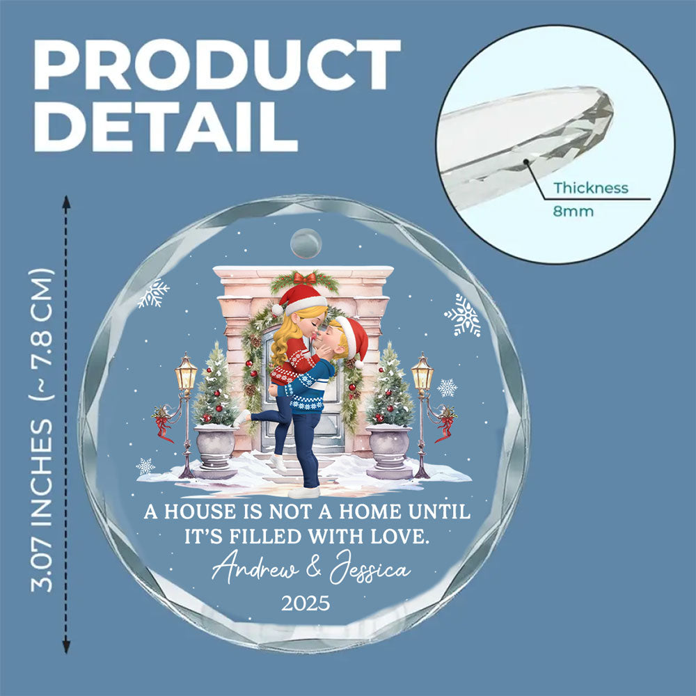 Together We Make A Home - Personalized Custom Glass Ornament