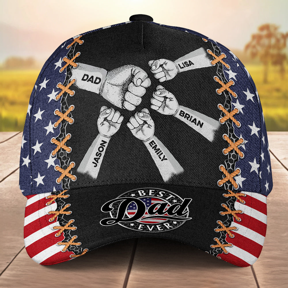 The Heart Of Dad Is Love - Personalized Custom Classic Cap