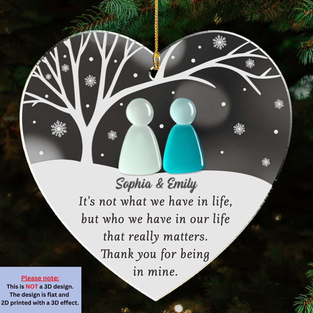 Sea Glass Friendship - Personalized Custom Mirrored Acrylic Ornament