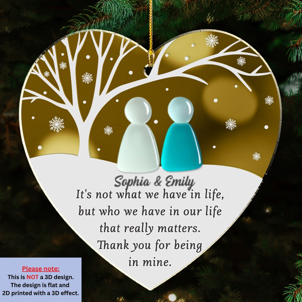 Sea Glass Friendship - Personalized Custom Mirrored Acrylic Ornament