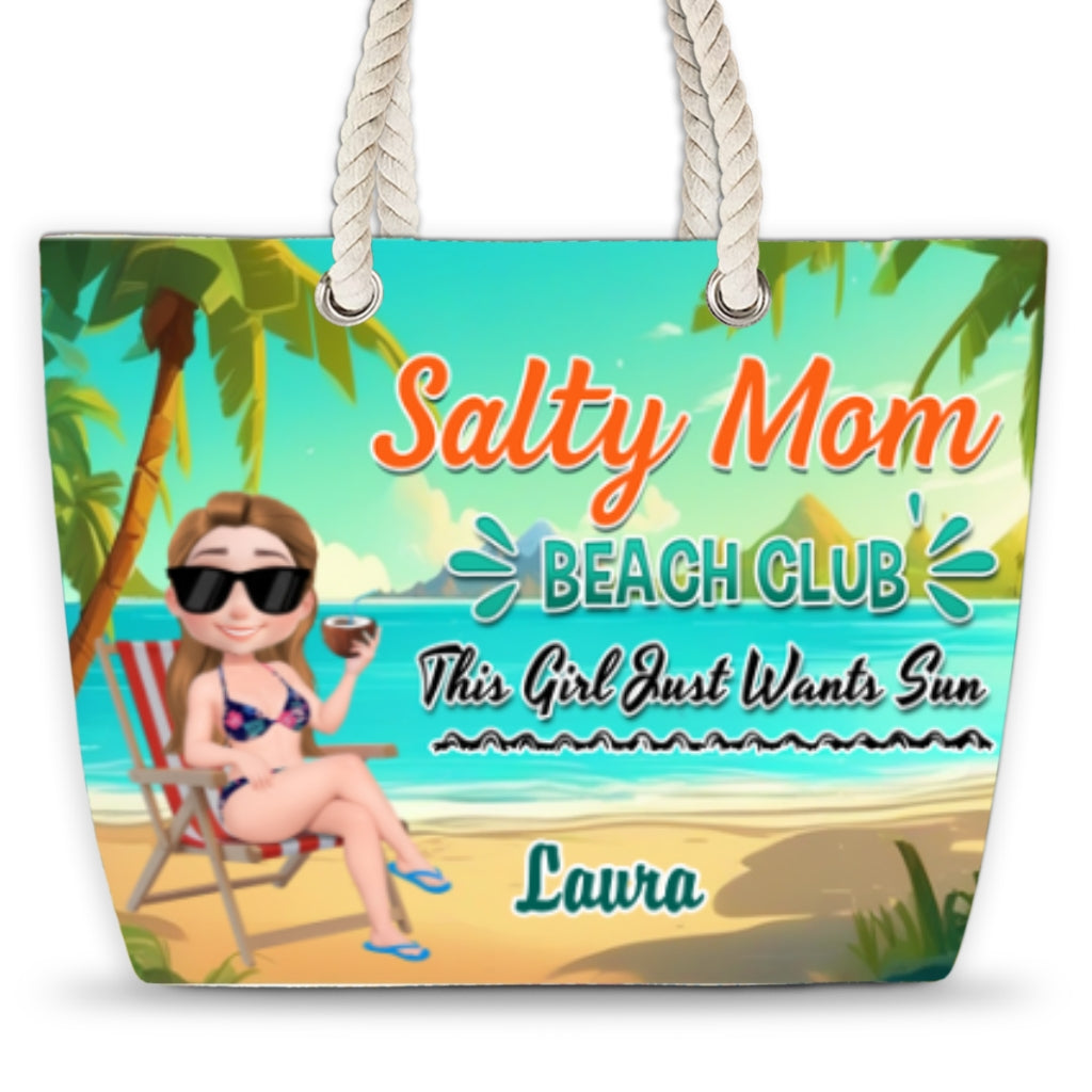 Moms Just Wanna Beach More - Personalized Custom Beach Bag