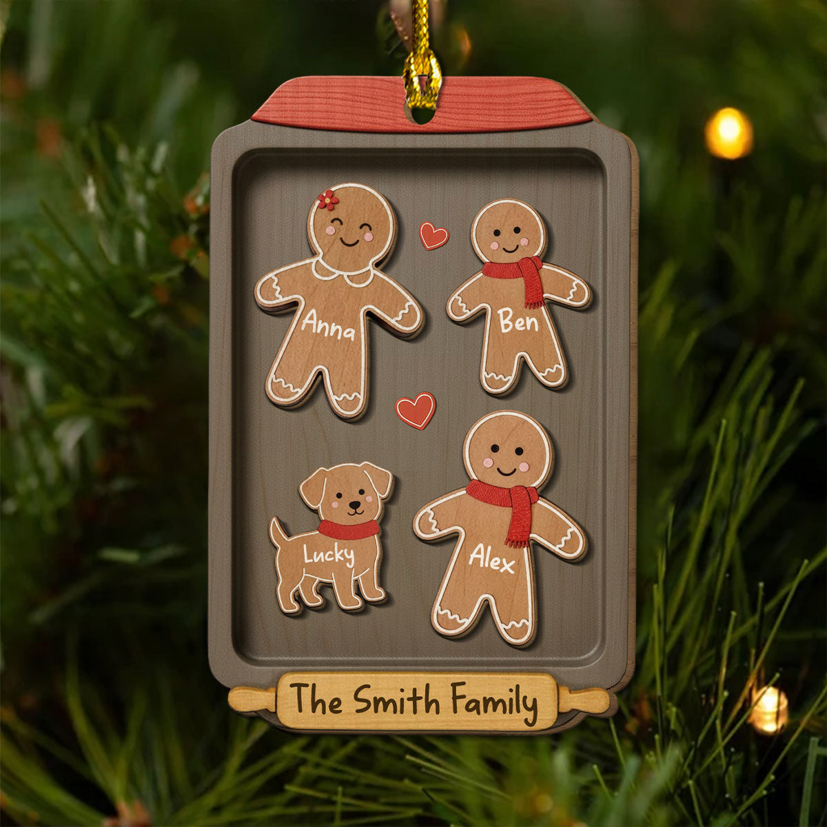 Cookies And Family Create Memories - Personalized Custom 2-Layered Wood Ornament