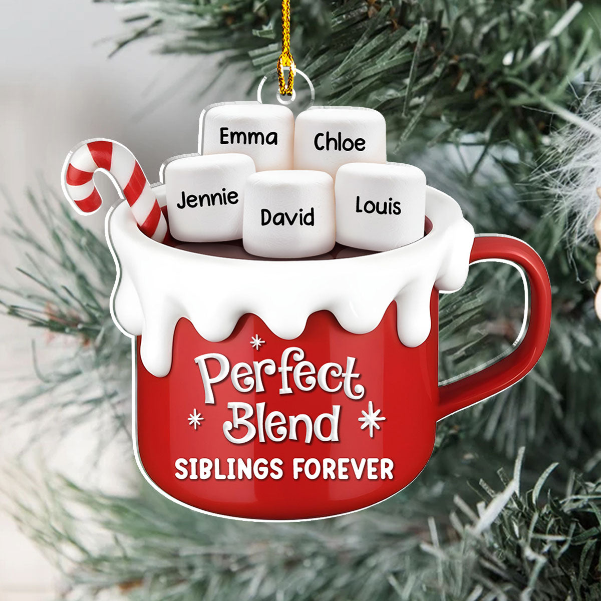 A Blend Of Christmas Cheer - Personalized Custom Acrylic Ornament