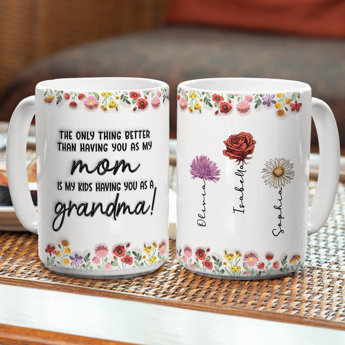 My Kids Having You As Nana - Personalized Custom 3D Inflated Effect Mug