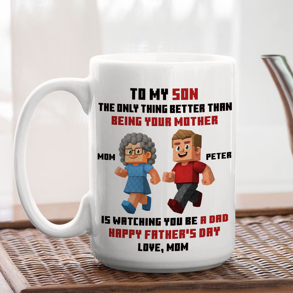 Mother Message To Son - Personalized Custom Coffee Mug