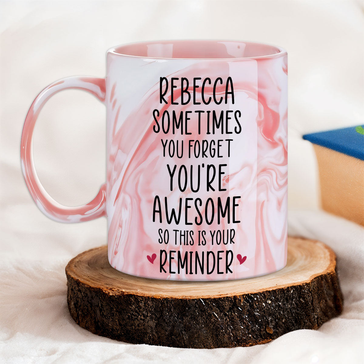 Your Reminder - Personalized Custom Pink Marble Mug
