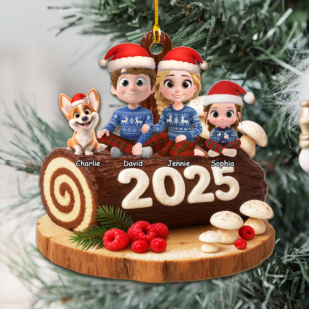 We And Our Dog Chocolate Cake - Personalized Custom Wood Ornament