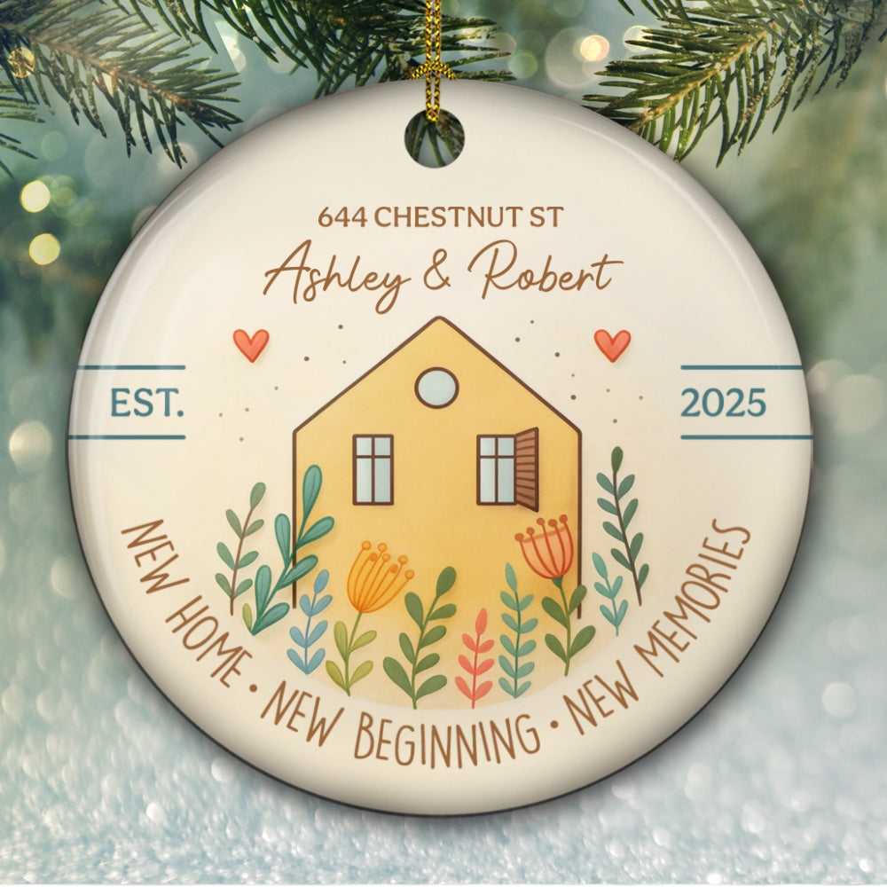 Home Sweet Home - Personalized Custom Ceramic Ornament