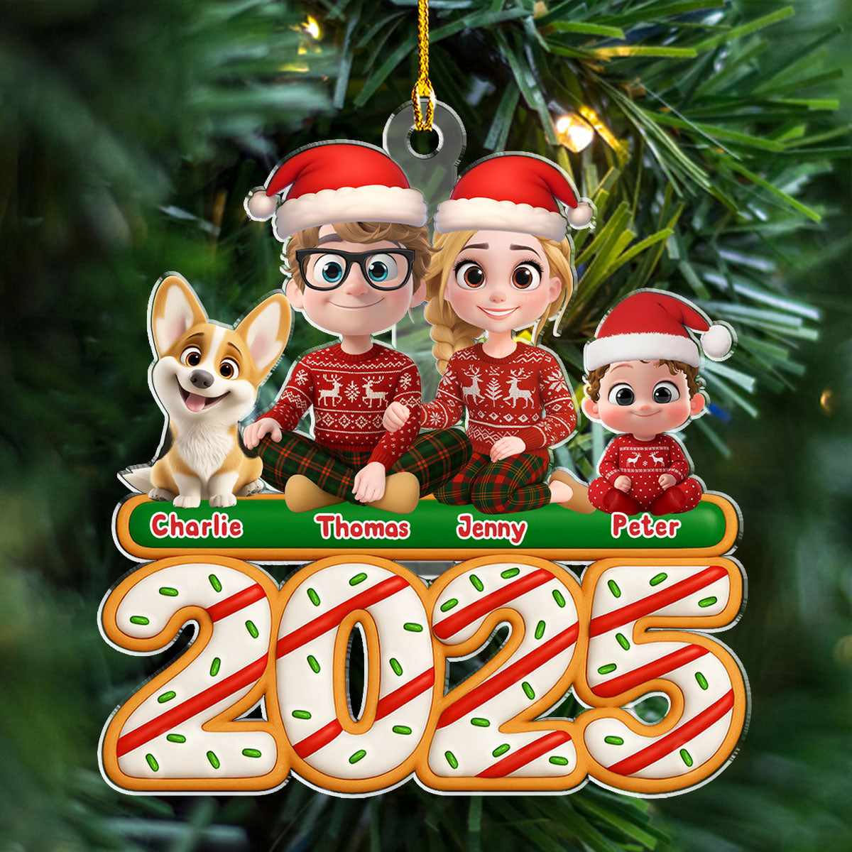 We And Our Kids Tree Cake - Personalized Custom Acrylic Ornament